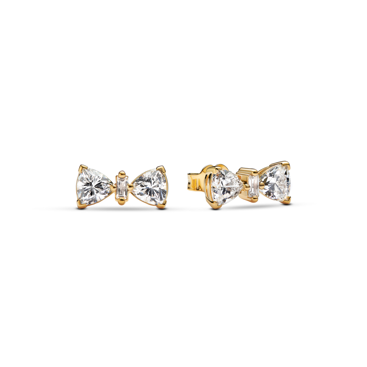 Sparkling Bow Stud Earrings