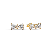 Sparkling Bow Stud Earrings