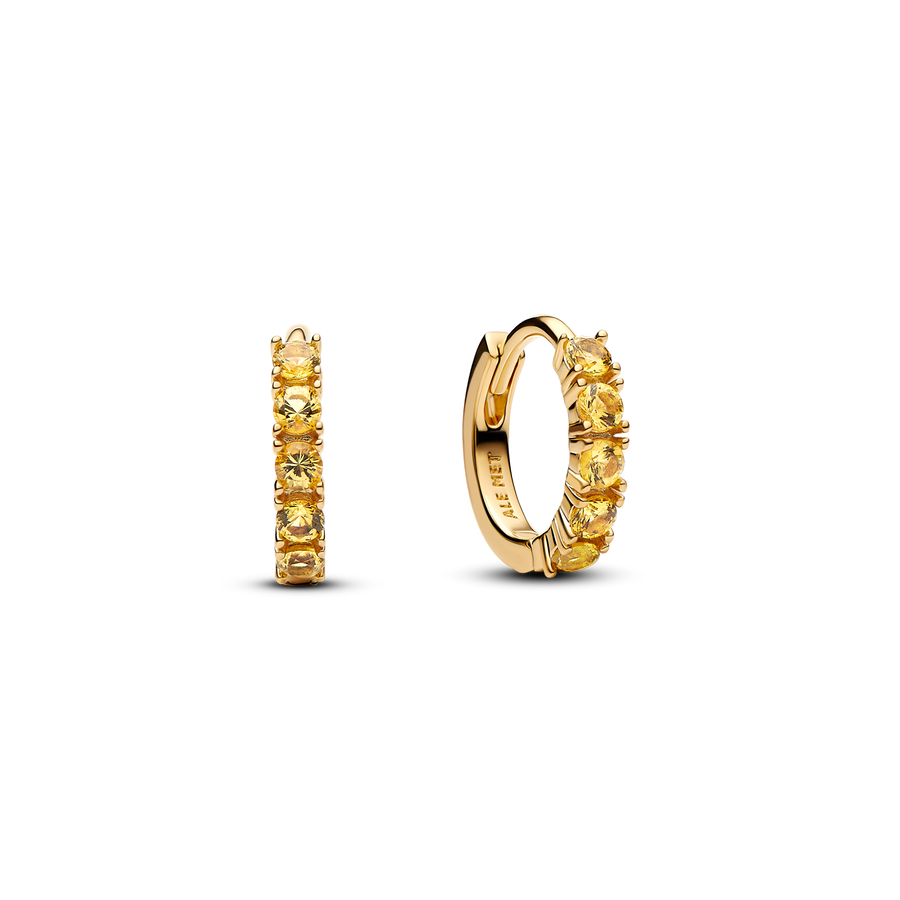 Yellow Huggie Earrings