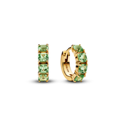 Green Hoop Earrings