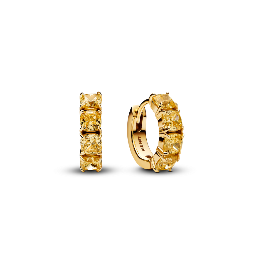 Yellow Hoop Earrings