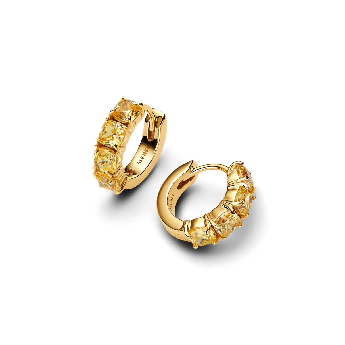 Yellow Hoop Earrings