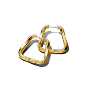 Twisted Triangle Large Hoop Earrings