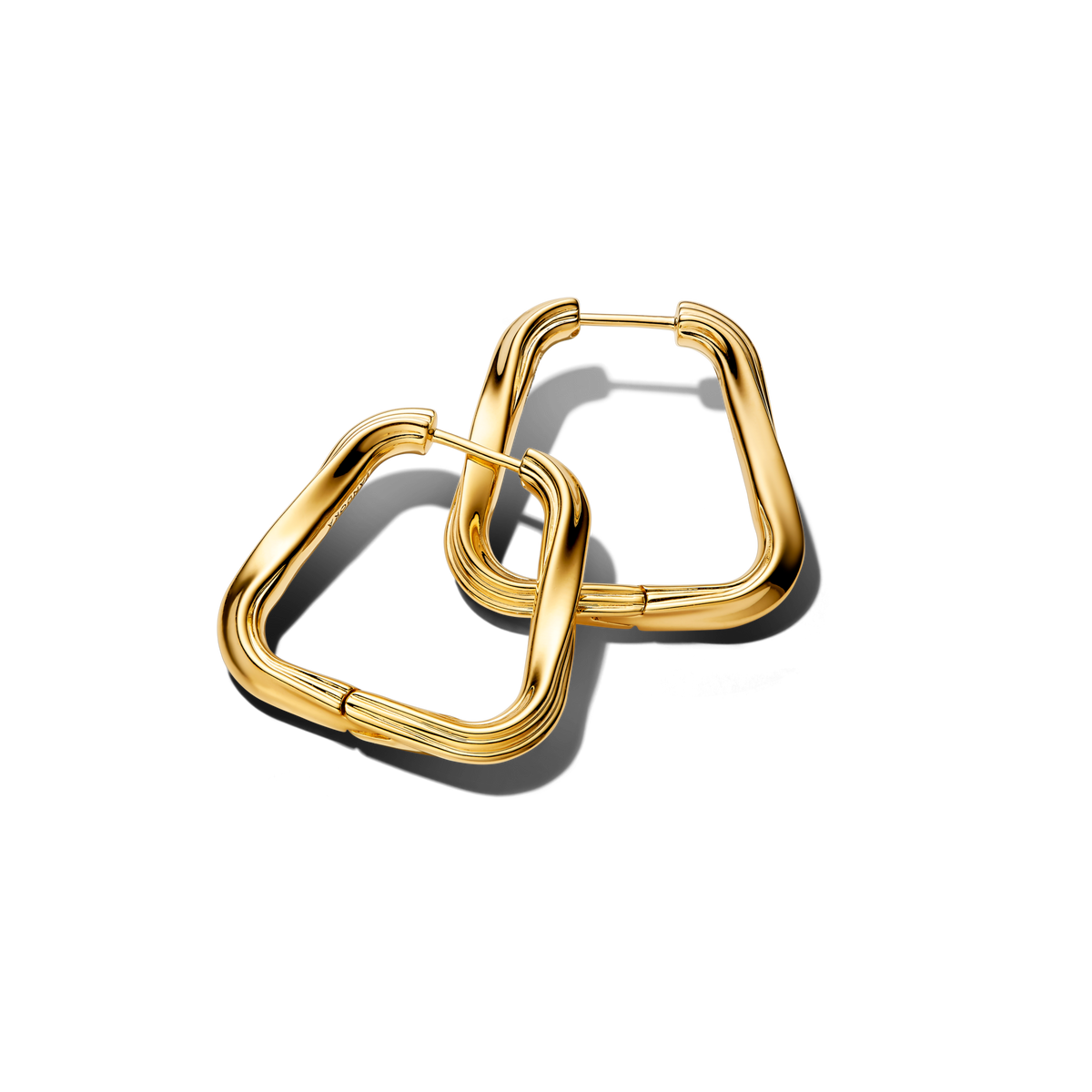 Twisted Triangle Large Hoop Earrings