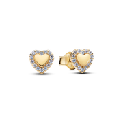 Heart Halo Stud Earrings