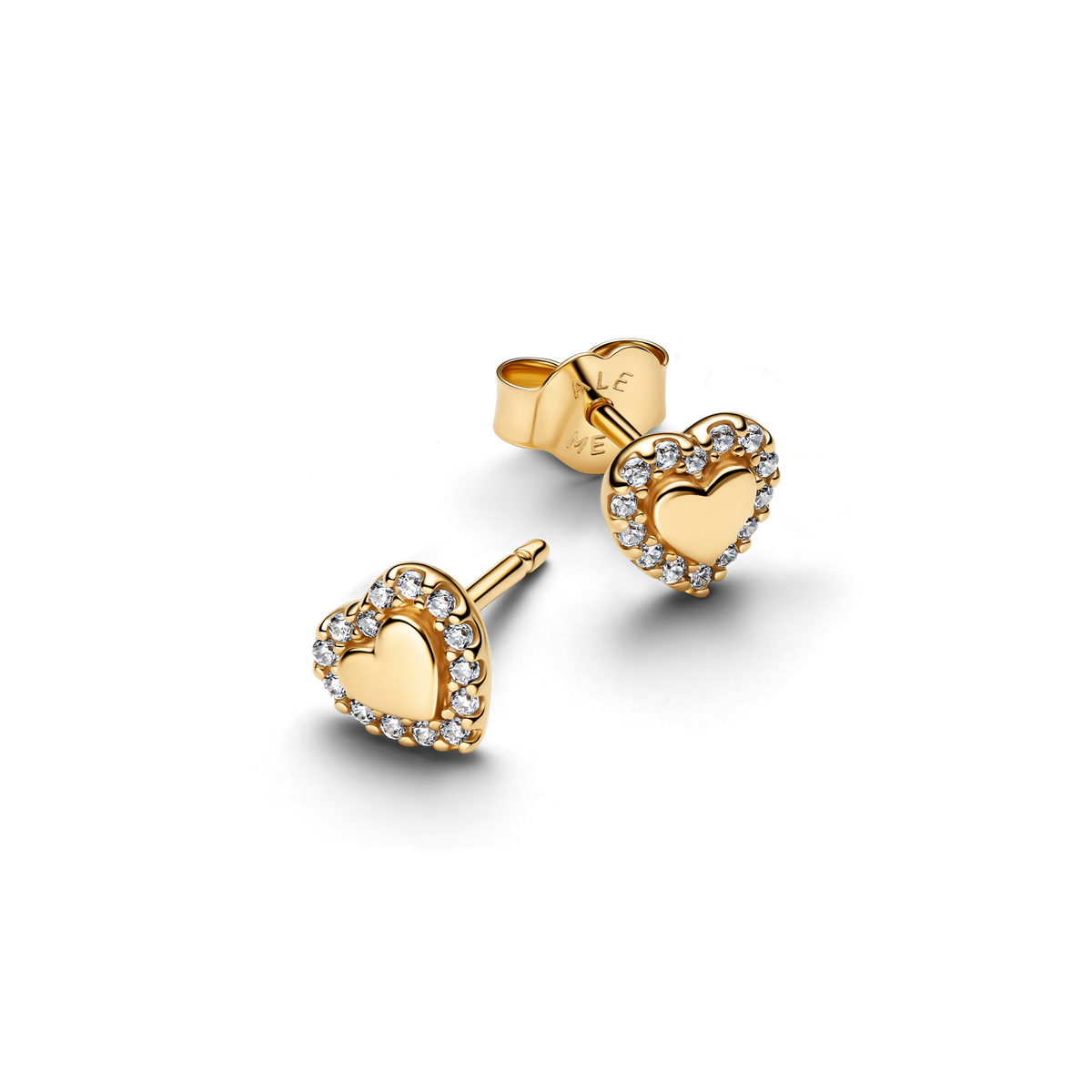 Heart Halo Stud Earrings