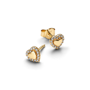 Heart Halo Stud Earrings