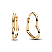 Asymmetrical Heart Hoop Earrings