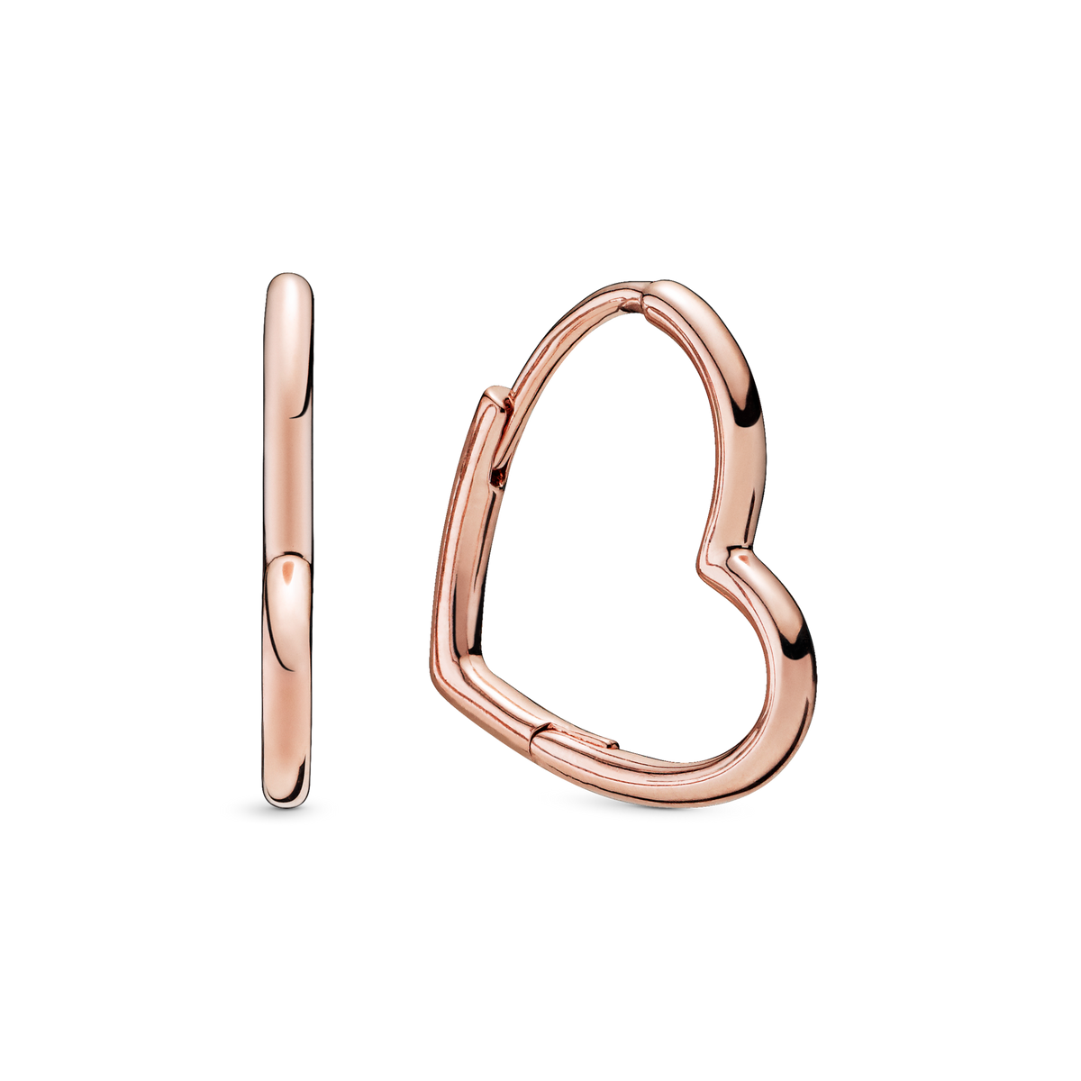 Asymmetrical Heart Hoop Earrings