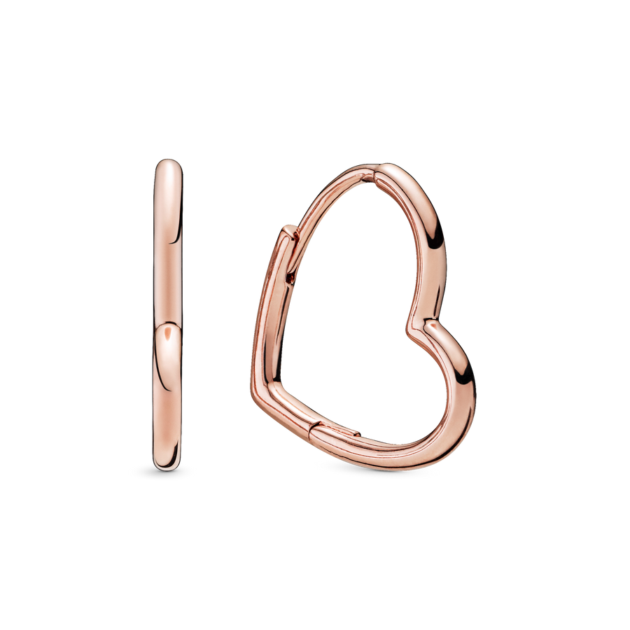 Asymmetrical Heart Hoop Earrings