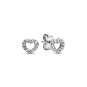 Open Heart Stud Earrings