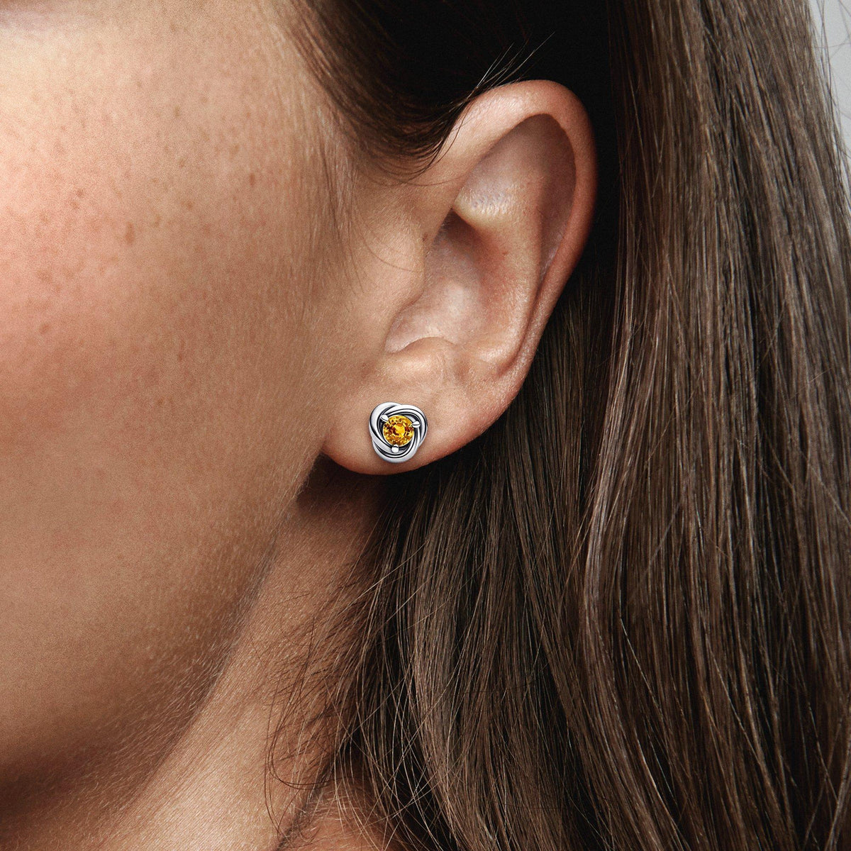 FINAL SALE - November Honey Eternity Circle Stud Earrings