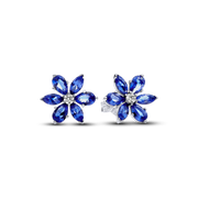 FINAL SALE - Sparkling Blue Herbarium Cluster Stud Earrings