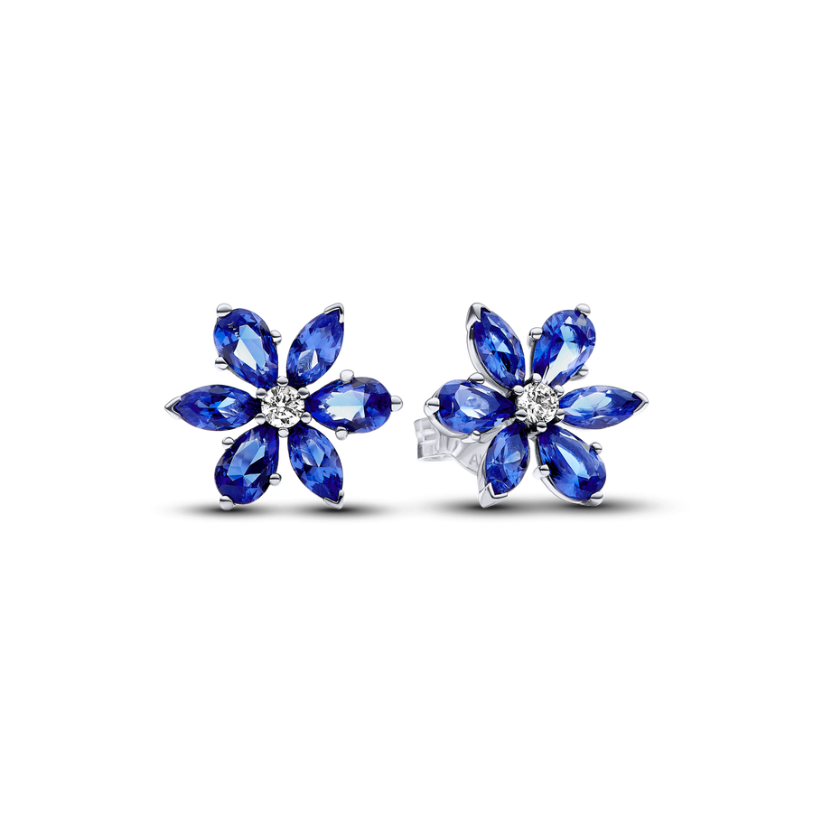 FINAL SALE - Sparkling Blue Herbarium Cluster Stud Earrings