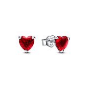 Red Heart Stud Earrings
