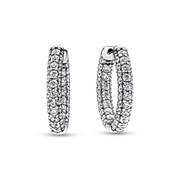 Pandora Timeless Pavé Single-row Hoop Earrings