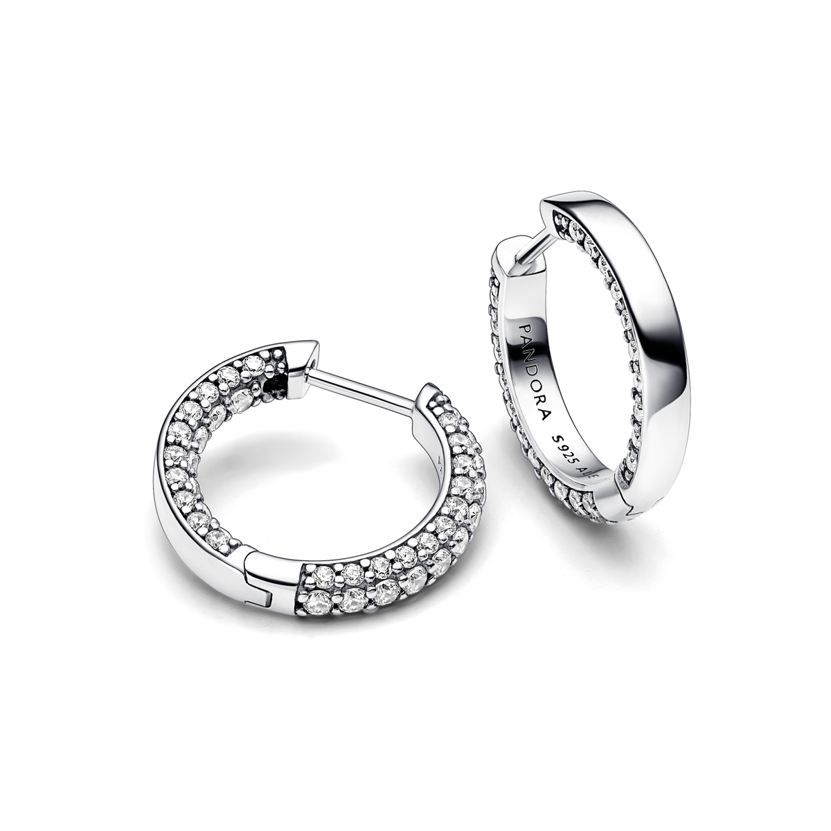 Pandora Timeless Pavé Single-row Hoop Earrings