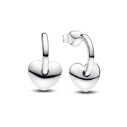 Heart Open Hoop Earrings