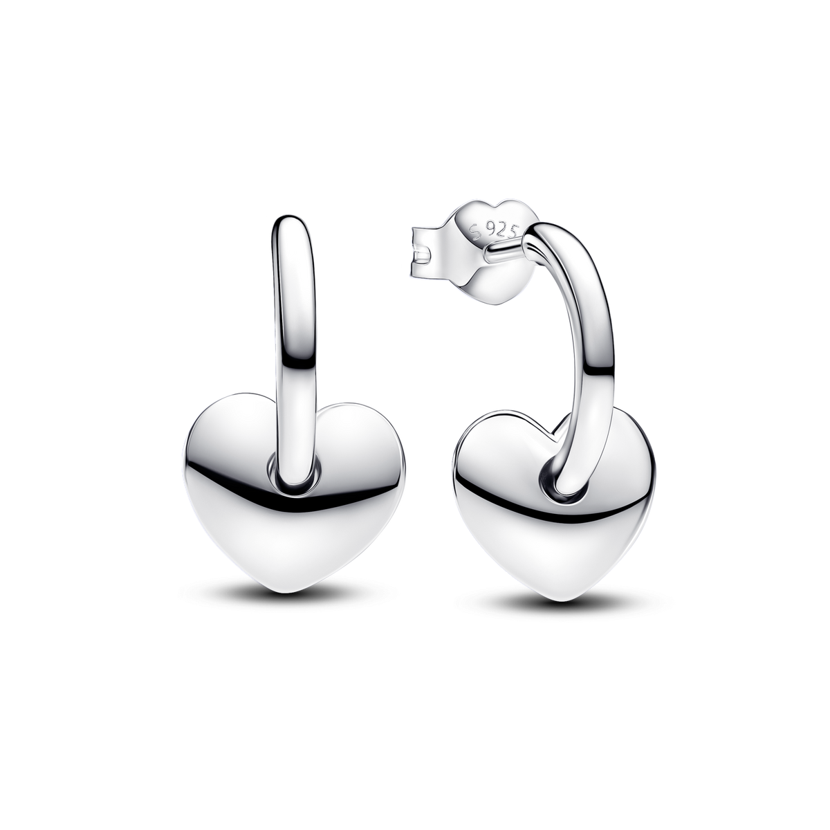 Heart Open Hoop Earrings