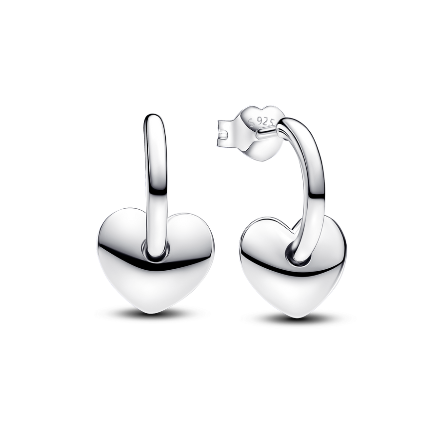 Heart Open Hoop Earrings
