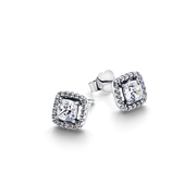Square Halo Stud Earrings