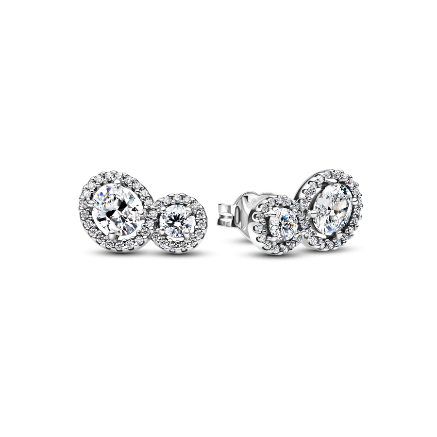 Embracing Halo Stud Earrings