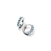 Light Blue Huggie Earrings