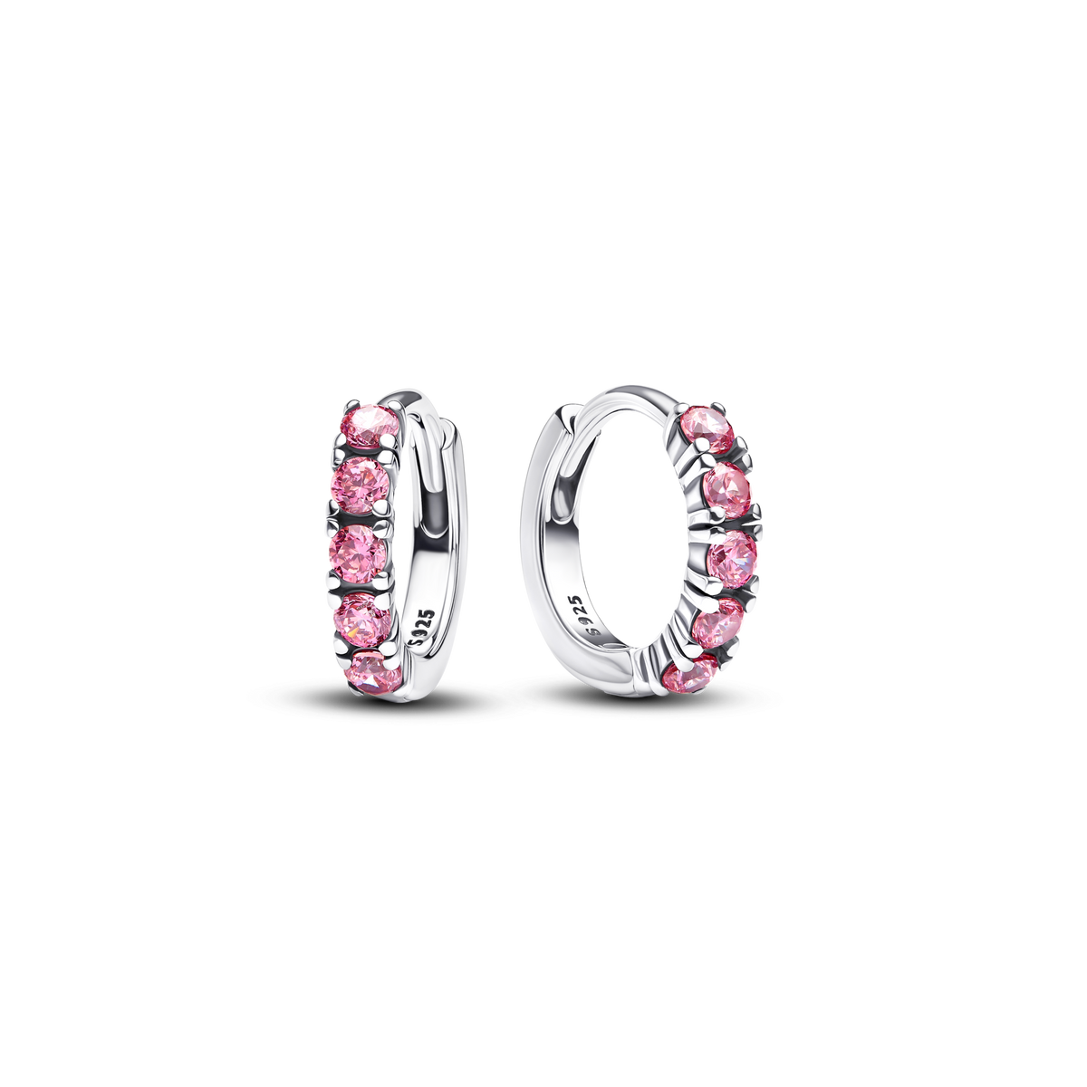 Pink Huggie Earrings