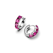 Pink Hoop Earrings