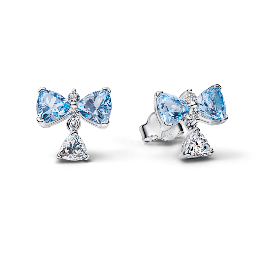 Bridgerton Blue Bow Stud Earrings
