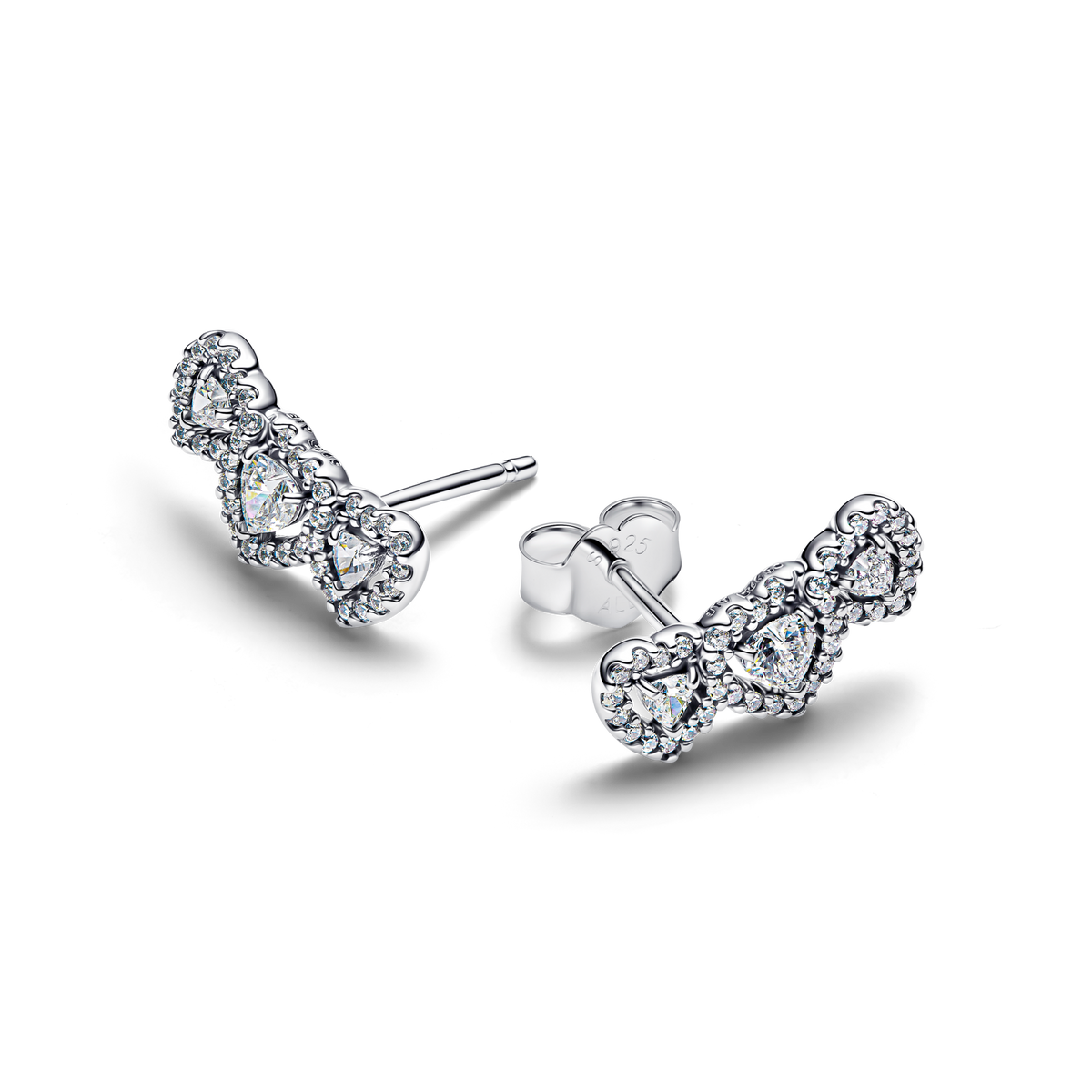 Halo Heart Trilogy Stud Earrings