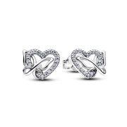 Entwined Heart & Butterfly Stud Earrings