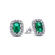Sparkling Rectangular Stud Earrings