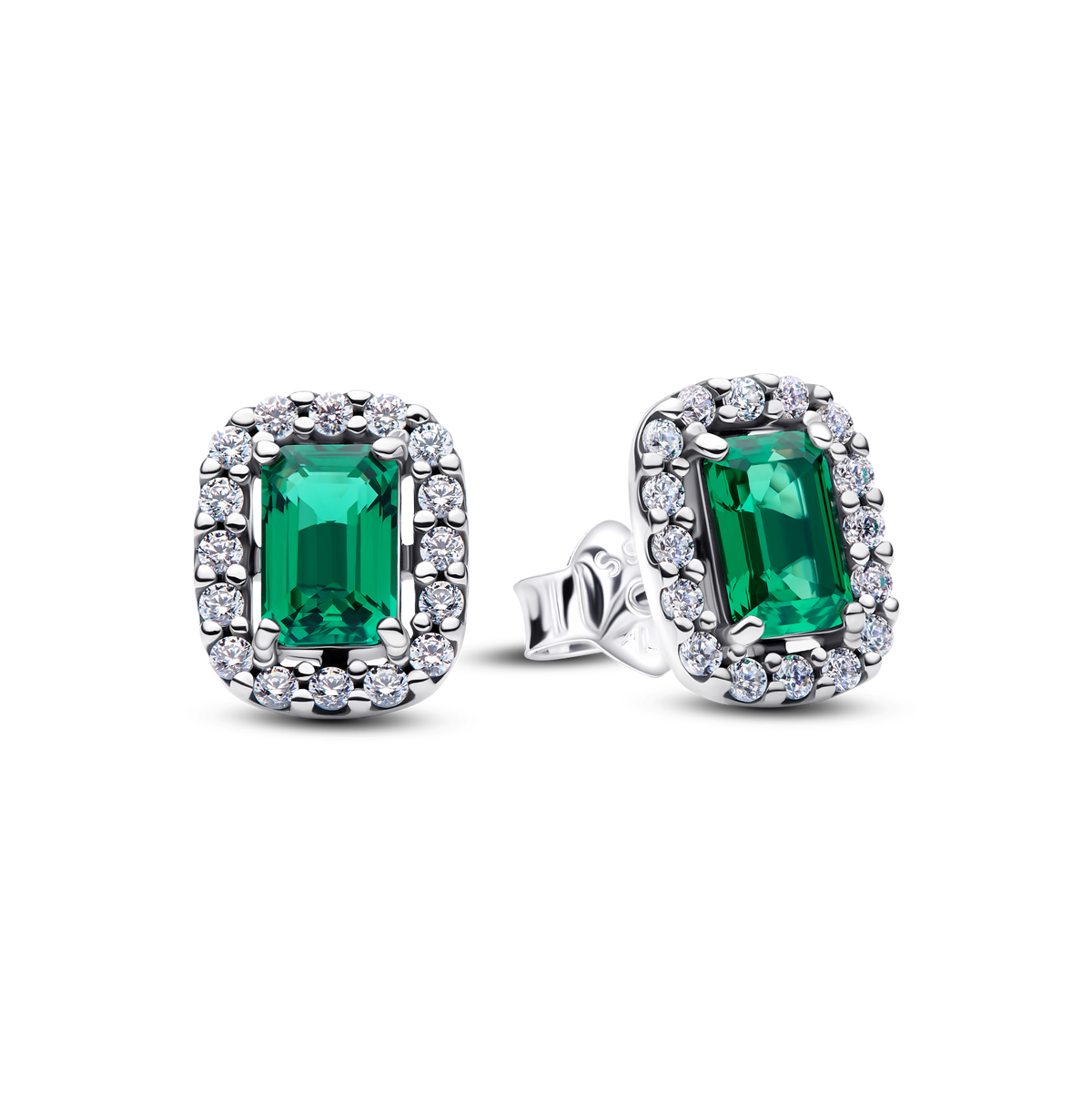 Sparkling Rectangular Stud Earrings