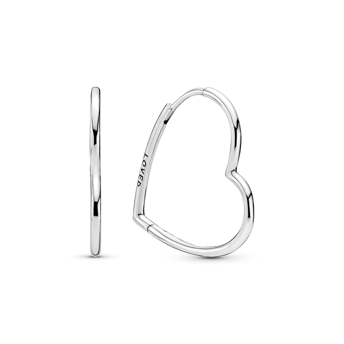 Asymmetrical Heart Hoop Earrings