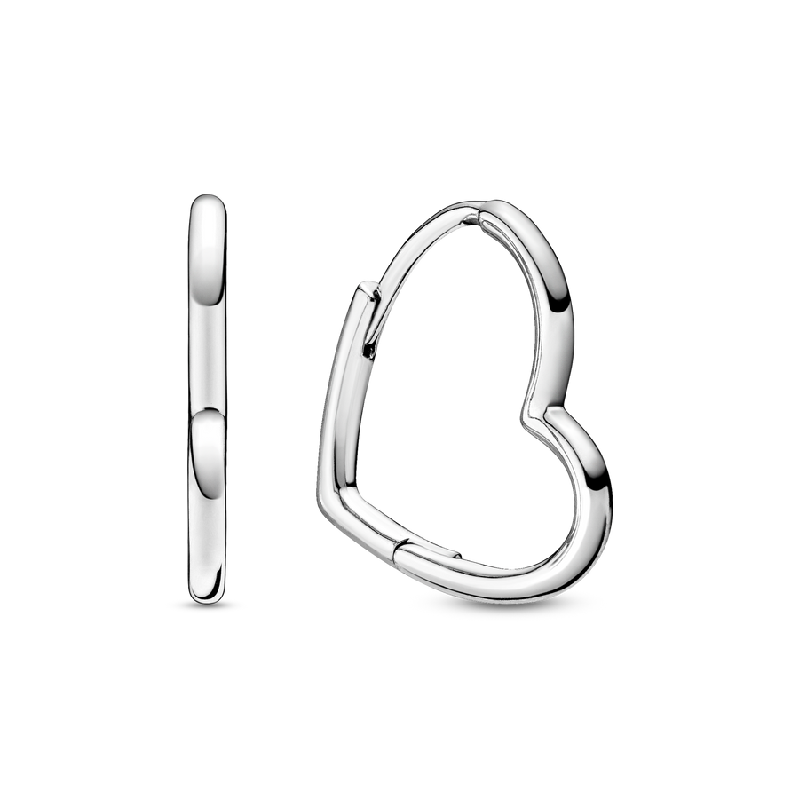 Asymmetrical Heart Hoop Earrings
