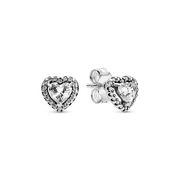 Elevated Heart Stud Earrings