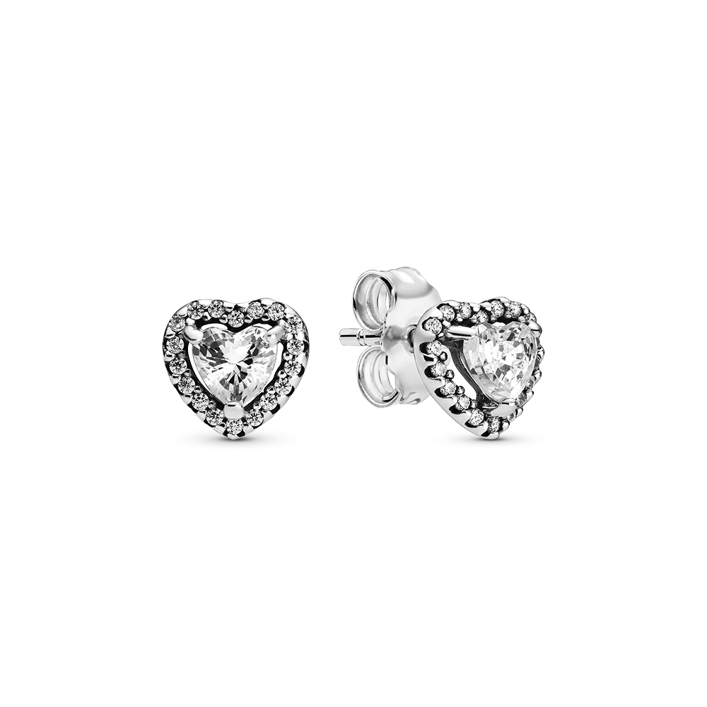 Elevated Heart Stud Earrings