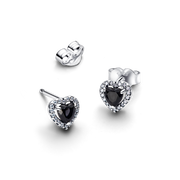 Elevated Heart Stud Earrings