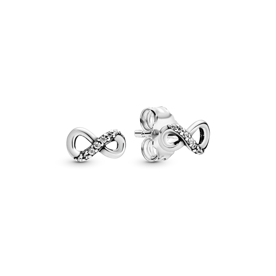 Sparkling Infinity Stud Earrings