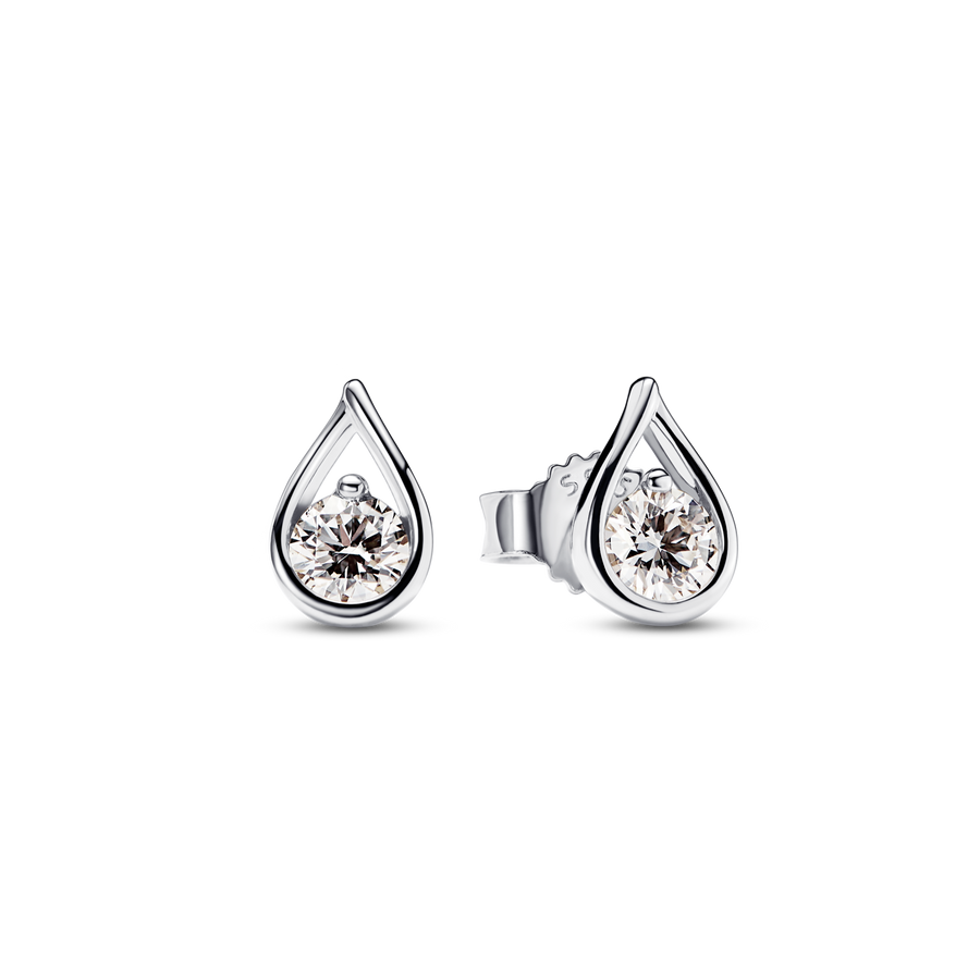 Pandora Infinite Sterling Silver Lab-grown Diamond Earrings
