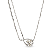 FINAL SALE - Pandora Infinite 14k White Gold Lab-grown Diamond Double Chain Collier Necklace