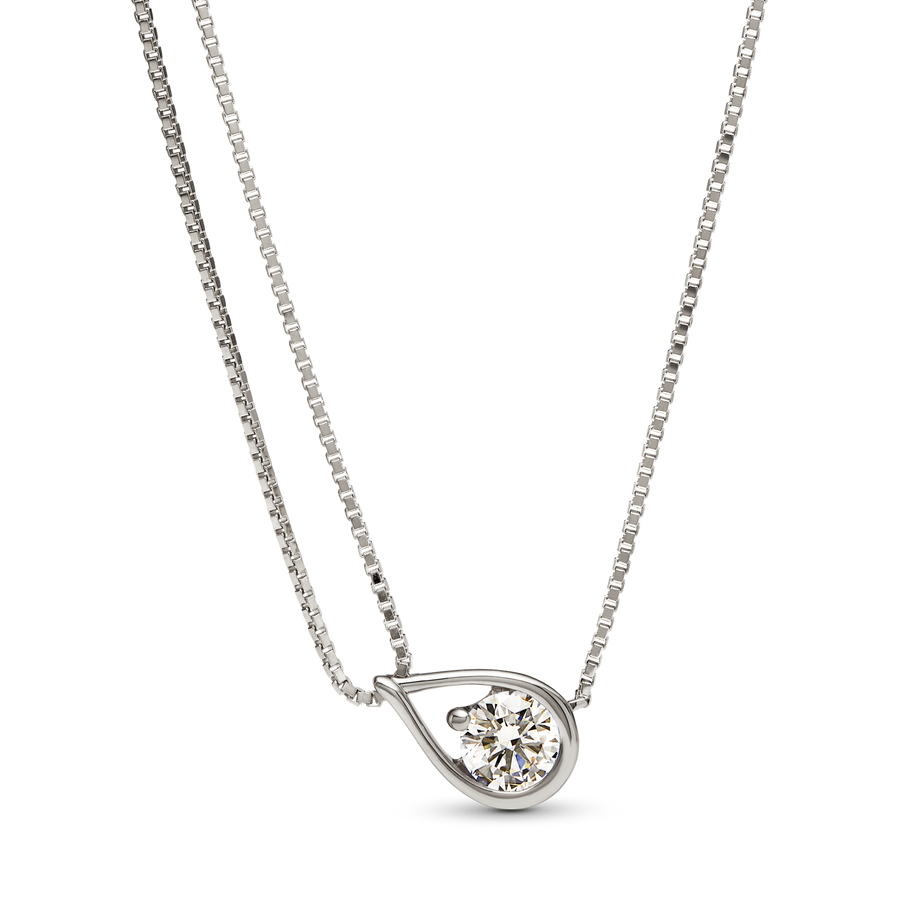 FINAL SALE - Pandora Infinite 14k White Gold Lab-grown Diamond Double Chain Collier Necklace