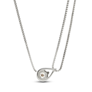 FINAL SALE - Pandora Infinite 14k White Gold Lab-grown Diamond Double Chain Collier Necklace