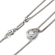 FINAL SALE - Pandora Infinite 14k White Gold Lab-grown Diamond Double Chain Collier Necklace