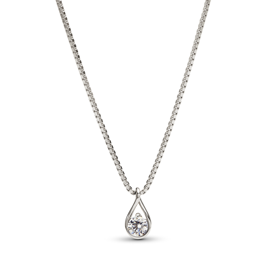Pandora Infinite 14k White Gold Lab-grown Diamond Pendant Necklace