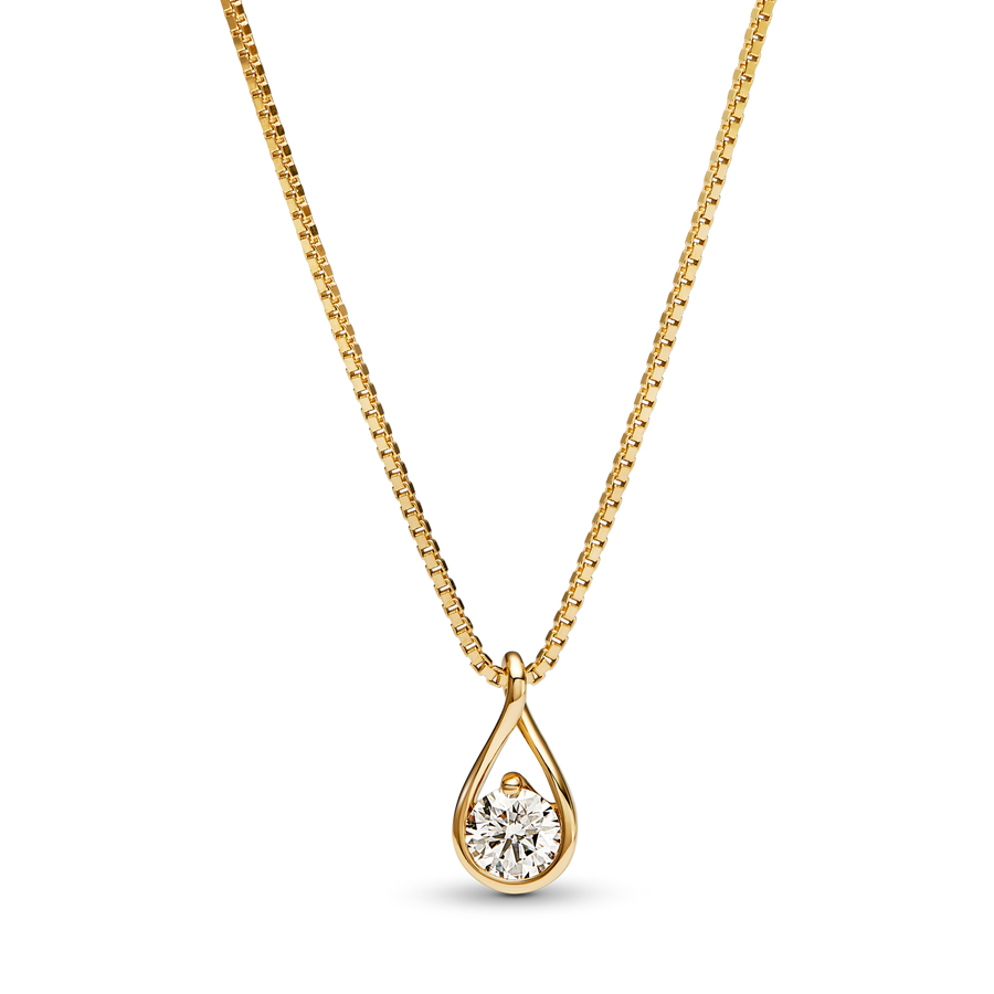 Pandora Infinite 14k Gold Lab-grown Diamond Pendant Necklace