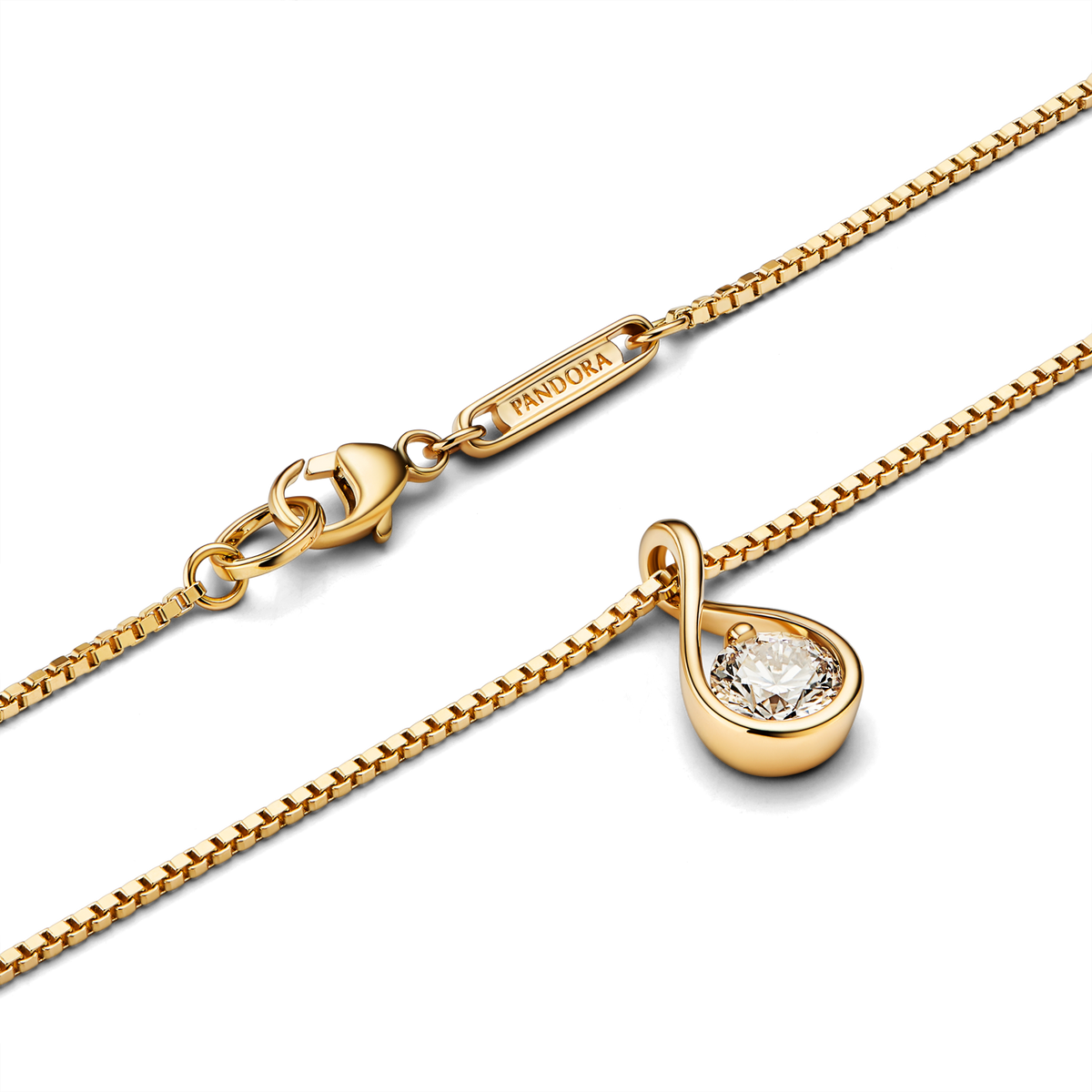 Pandora Infinite 14k Gold Lab-grown Diamond Pendant Necklace