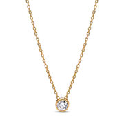 Pandora Era Bezel 14k Gold Lab-grown Diamond Pendant Necklace