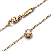 Pandora Era Bezel 14k Gold Lab-grown Diamond Pendant Necklace